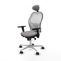 PIQUERAS Y CRESPO Silla de oficina Jorquera con Mecanismo Sincro, Gris y Blanco