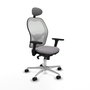 PIQUERAS Y CRESPO Silla de oficina Jorquera con Mecanismo Sincro, Gris y Blanco