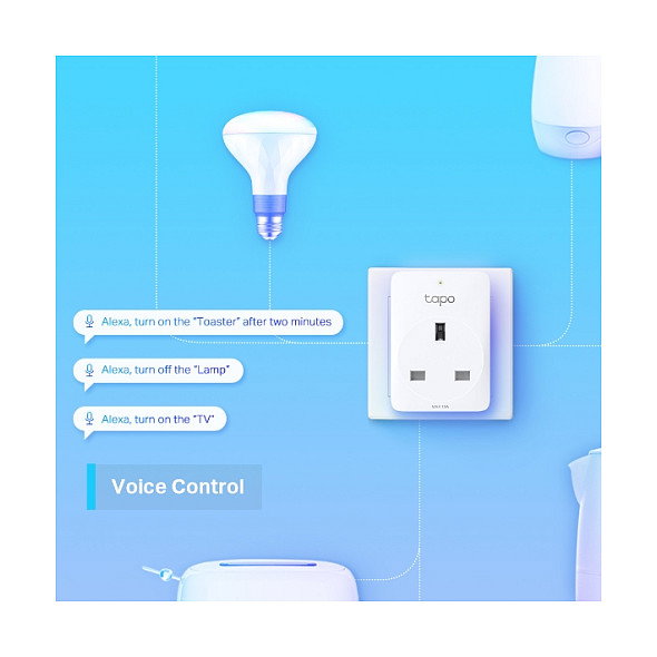 TP-Link Tapo P100 V1.2 (Pack de 4) Enchufe Inteligente WiFi para Interior Control por App Alexa Google Home Blanco