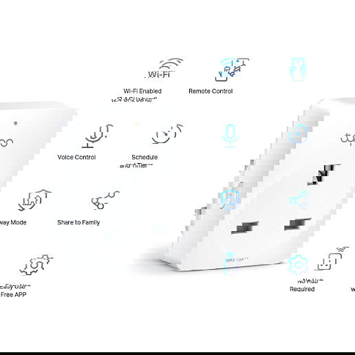 TP-Link Tapo P100 V1.2 (Pack de 4) Enchufe Inteligente WiFi para Interior Control por App Alexa Google Home Blanco