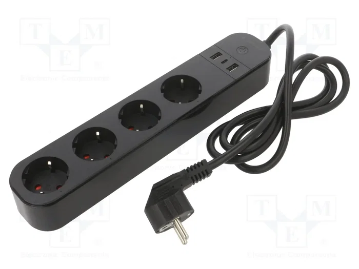 Gembird TSL-PS-S4U-01 Regleta Inteligente de 4 Tomas con Puertos USB Gembird TSL-PS-S4U-01 Regleta Inteligente de 4 Tomas con Puertos USB