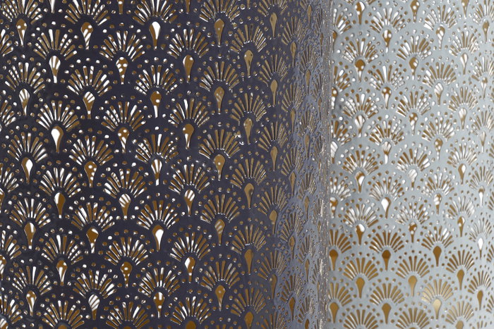 DKD Home Decor Portavelas de Aluminio Lacado Surtido de 2 Unidades