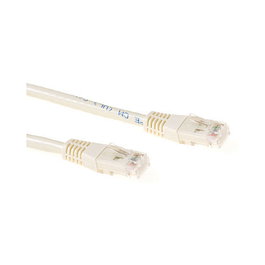 ACT Cable Ethernet CAT6 U/UTP de 25 metros con conectores RJ45, Marfil
