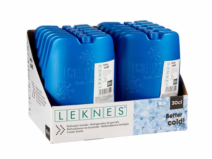 Leknes Enfriador Botella Azul 12 x 17 x 4.5 cm Capacidad 300 ml (Set de 24) Leknes Enfriador Botella Azul 12 x 17 x 4.5 cm Capacidad 300 ml (Set de 24)