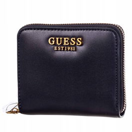 Guess, Cartera de tela, Tarjeta SLG, SWVB8500370, Negro, Para mujeres