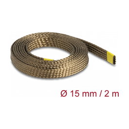 DeLOCK Funda Trenzada de Fibras de Basalto 2 m x 15 mm Marrón