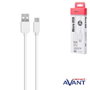 AVANT CONNECT Cable Micro USB a USB de 1 Metro, Carga Rápida 2A, Blanco