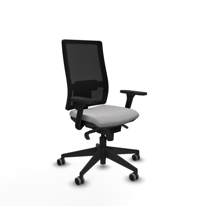 PIQUERAS Y CRESPO Silla de oficina Horna con mecanismo Sincro, Gris claro y Negro PIQUERAS Y CRESPO Silla de oficina Horna con mecanismo Sincro, Gris claro y Negro