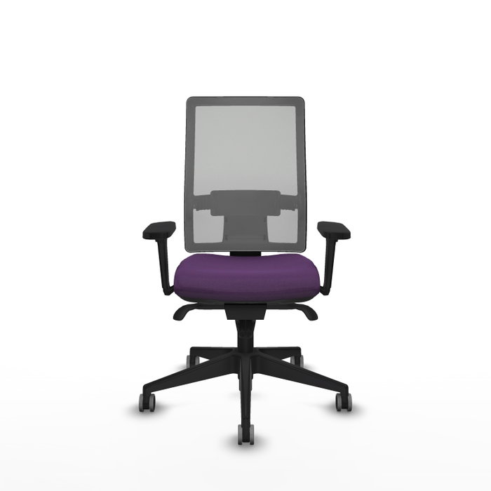 PIQUERAS Y CRESPO Silla de oficina Horna con mecanismo Sincro, Morado y Gris