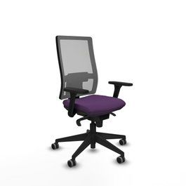 PIQUERAS Y CRESPO Silla de oficina Horna con mecanismo Sincro, Morado y Gris