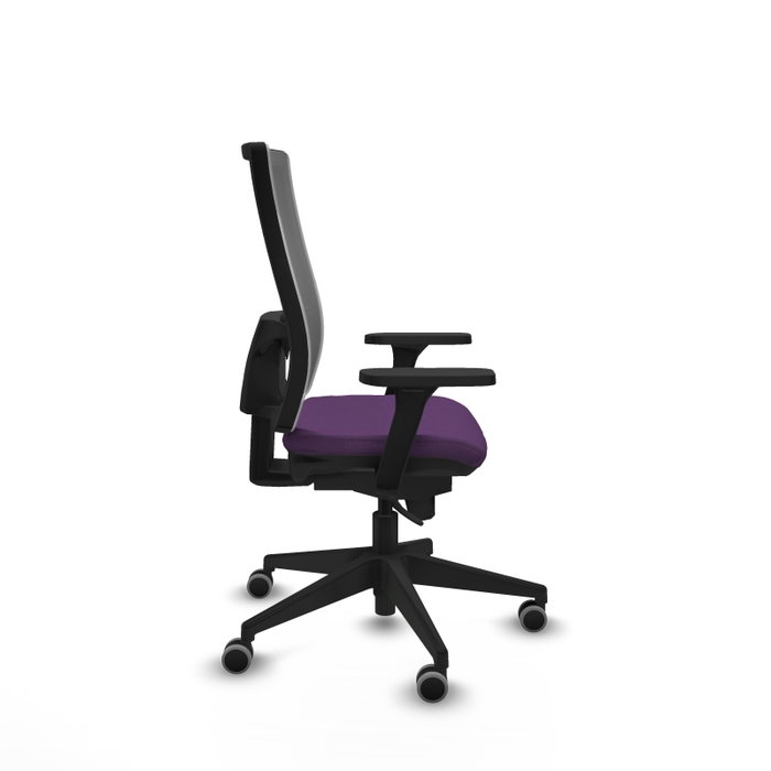 PIQUERAS Y CRESPO Silla de oficina Horna con mecanismo Sincro, Morado y Gris