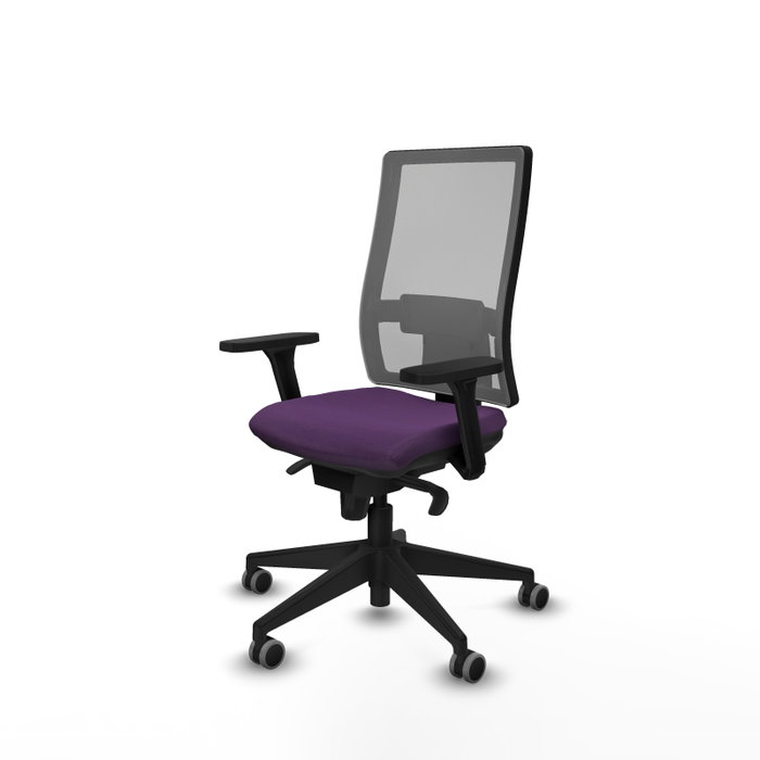 PIQUERAS Y CRESPO Silla de oficina Horna con mecanismo Sincro, Morado y Gris