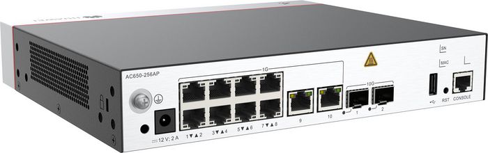Huawei AC650-256AP Controladora Inalámbrica de Acceso con 10 Puertos GE y 2 SFP+ Huawei AC650-256AP Controladora Inalámbrica de Acceso con 10 Puertos GE y 2 SFP+