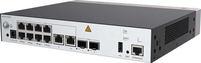 Huawei AC650-256AP Controladora Inalámbrica de Acceso con 10 Puertos GE y 2 SFP+ Huawei AC650-256AP Controladora Inalámbrica de Acceso con 10 Puertos GE y 2 SFP+