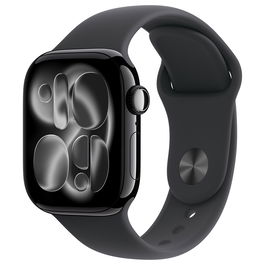 Apple Watch S11 Aluminium 42mm Diamantschwarz (Sportarmband schwarz) Reloj Inteligente