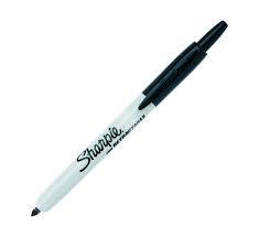 Sharpie Marcador Permanente Retráctil Fine Punta Redonda 0.9 mm Negro Caja 12 Ud