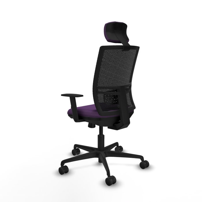 PIQUERAS Y CRESPO Silla de oficina Yunquera con mecanismo Sincro/Traslack, Morado y Negro PIQUERAS Y CRESPO Silla de oficina Yunquera con mecanismo Sincro/Traslack, Morado y Negro