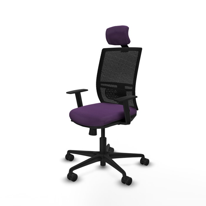 PIQUERAS Y CRESPO Silla de oficina Yunquera con mecanismo Sincro/Traslack, Morado y Negro PIQUERAS Y CRESPO Silla de oficina Yunquera con mecanismo Sincro/Traslack, Morado y Negro