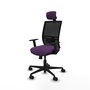 PIQUERAS Y CRESPO Silla de oficina Yunquera con mecanismo Sincro/Traslack, Morado y Negro