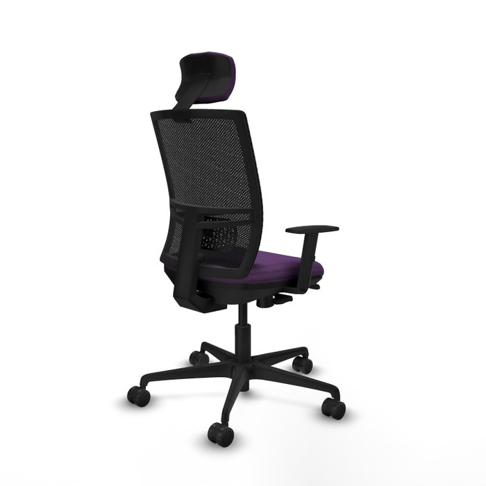 PIQUERAS Y CRESPO Silla de oficina Yunquera con mecanismo Sincro/Traslack, Morado y Negro PIQUERAS Y CRESPO Silla de oficina Yunquera con mecanismo Sincro/Traslack, Morado y Negro