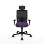 PIQUERAS Y CRESPO Silla de oficina Yunquera con mecanismo Sincro/Traslack, Morado y Negro