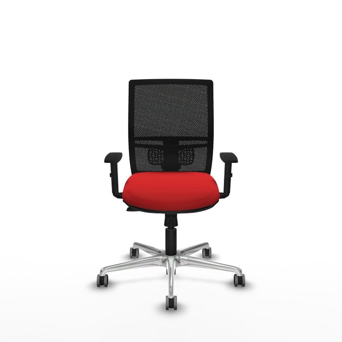PIQUERAS Y CRESPO Silla de oficina Yunquera con mecanismo Sincro/Traslack, Rojo y Negro PIQUERAS Y CRESPO Silla de oficina Yunquera con mecanismo Sincro/Traslack, Rojo y Negro