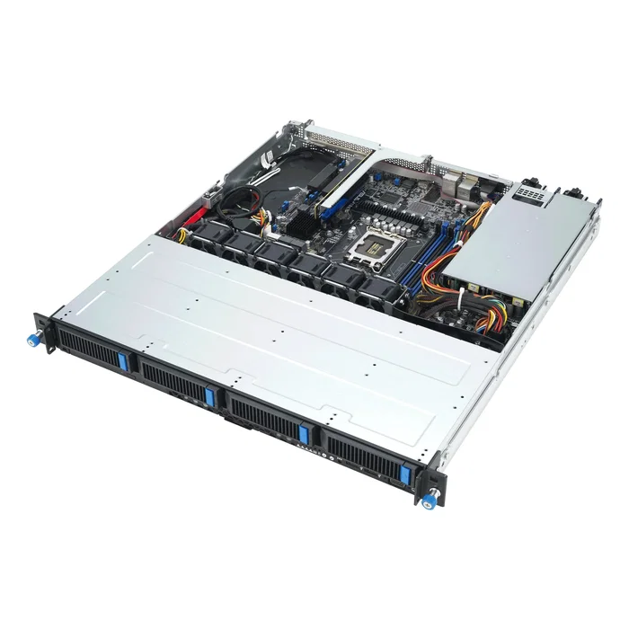 ASUS RS300-E12-RS4 Servidor en Rack 1U con Intel C262, Socket LGA 1700, DDR5 hasta 128GB, 4 Bahías Hot-Swap 3.5", SAS/SATA/NVMe, Fuente 450W Platinum