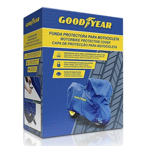Goodyear Funda Cubre Moto Talla L GOD7021 - Protección Impermeable y Resistente contra el Clima y Rayaduras, Anti-Robo, Ajuste Seguro