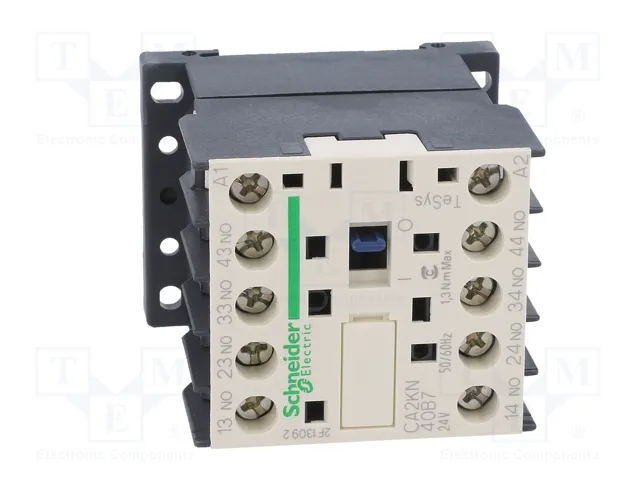 SCHNEIDER ELECTRIC Contactor TeSys D CA2KN40B7 4-polar 10A 24VAC