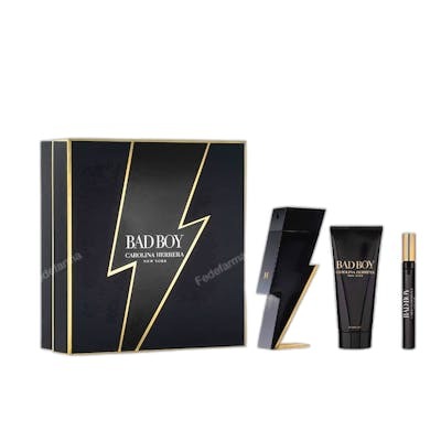Carolina Herrera Bad Boy Gift Set 100ml EDT + 100ml Shower Gel + 10ml EDT