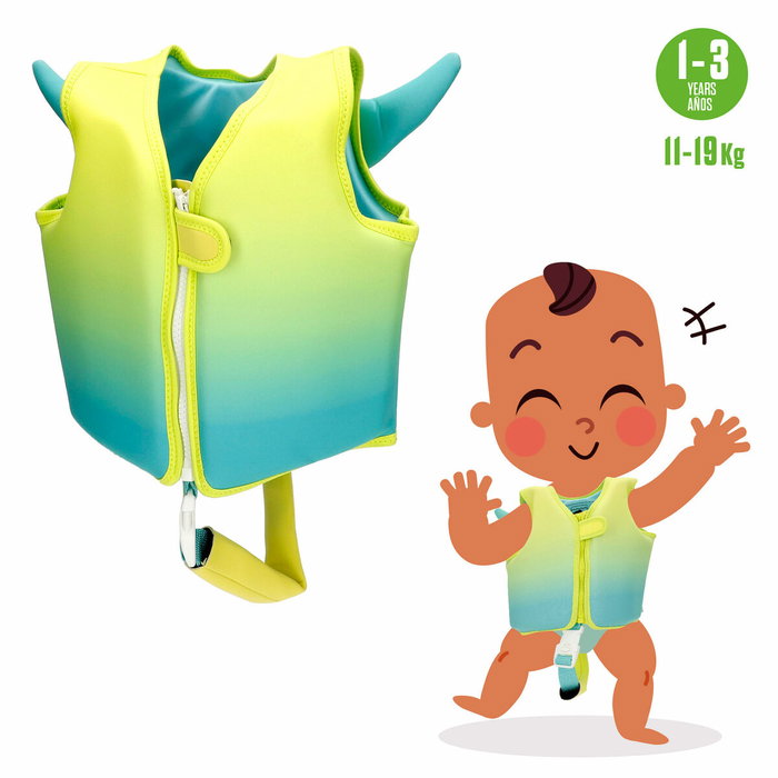 Chaleco salvavidas AquaSport 30 x 30 x 10 cm Amarillo (4 Unidades)