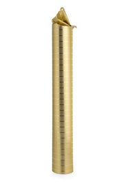 Papel De Regalo Bobina Colibri 30 Cm X 30 M Simple Estampado Oro Con Rayas Mate