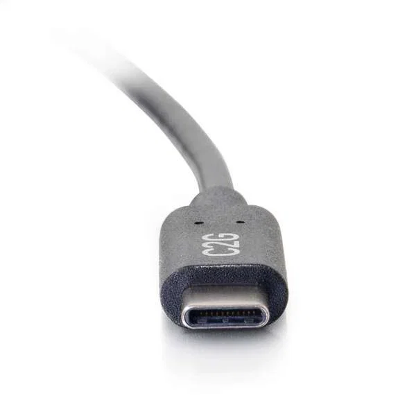 C2G Cable USB Tipo C Macho a Macho USB 2.0 (C-C), 1.8m (6ft), 3A, Hasta 480 Mbps, Reversible, Negro - 88826