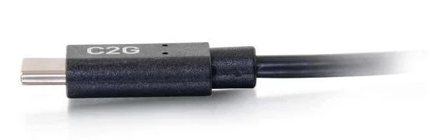 C2G Cable USB Tipo C Macho a Macho USB 2.0 (C-C), 1.8m (6ft), 3A, Hasta 480 Mbps, Reversible, Negro - 88826