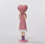 DKD Home Decor Figura Resina Chica Corazón Rosa y Malva