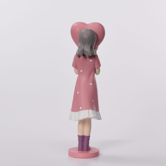 DKD Home Decor Figura Resina Chica Corazón Rosa y Malva