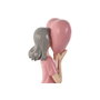 DKD Home Decor Figura Resina Chica Corazón Rosa y Malva