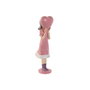 DKD Home Decor Figura Resina Chica Corazón Rosa y Malva
