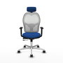 PIQUERAS Y CRESPO Silla de oficina Jorquera Azul y Blanco