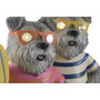 DKD Home Decor Set de 2 Figuras de Perro con LED Multicolor