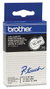 Brother TC-201 Cinta Rotuladora Laminada 12mm x 7,7m Negro sobre Blanco