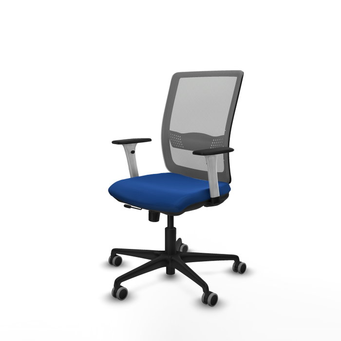 PIQUERAS Y CRESPO Silla de oficina Haches con mecanismo Sincro/Traslack, Azul y Gris