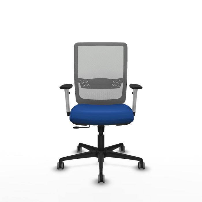 PIQUERAS Y CRESPO Silla de oficina Haches con mecanismo Sincro/Traslack, Azul y Gris
