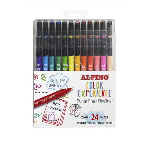 Alpino Estuche de 24 Rotuladores Fineliner Color Experience con Surtido de Colores Alpino Estuche de 24 Rotuladores Fineliner Color Experience con Surtido de Colores