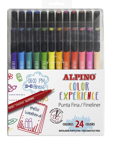 Alpino Estuche de 24 Rotuladores Fineliner Color Experience con Surtido de Colores Alpino Estuche de 24 Rotuladores Fineliner Color Experience con Surtido de Colores