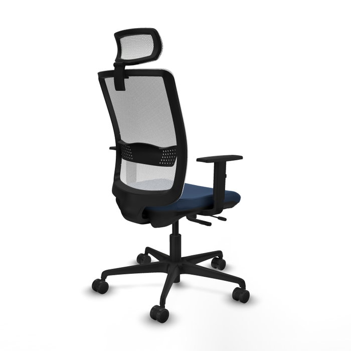 PIQUERAS Y CRESPO Silla de oficina Haches con mecanismo Sincro/Traslack Azul marino y Blanco PIQUERAS Y CRESPO Silla de oficina Haches con mecanismo Sincro/Traslack Azul marino y Blanco