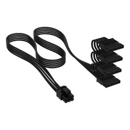 Corsair Cable SATA Power 750mm con funda individual, Negro