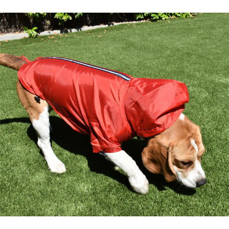 Nayeco Chubasquero Reflectante Rojo para Perros 80 cm