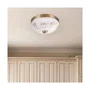 RABALUX RAB-8638 Lámpara de Techo Clásica "Annabella", 2 Casquillos E27, Metal Latón y Pantalla de Cristal de 32 cm, para Bombillas hasta 60W