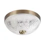 RABALUX RAB-8638 Lámpara de Techo Clásica "Annabella", 2 Casquillos E27, Metal Latón y Pantalla de Cristal de 32 cm, para Bombillas hasta 60W